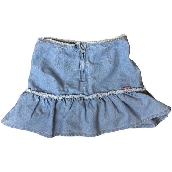 Jean Bourget Blue Lightweight  Flare Skirt Adjustable Waist Girls Size 8 - Picture 1 of 5